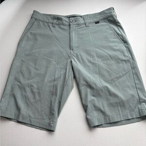 Travis Mathew Green Flat Front Shorts with Relaxed Fit‎
